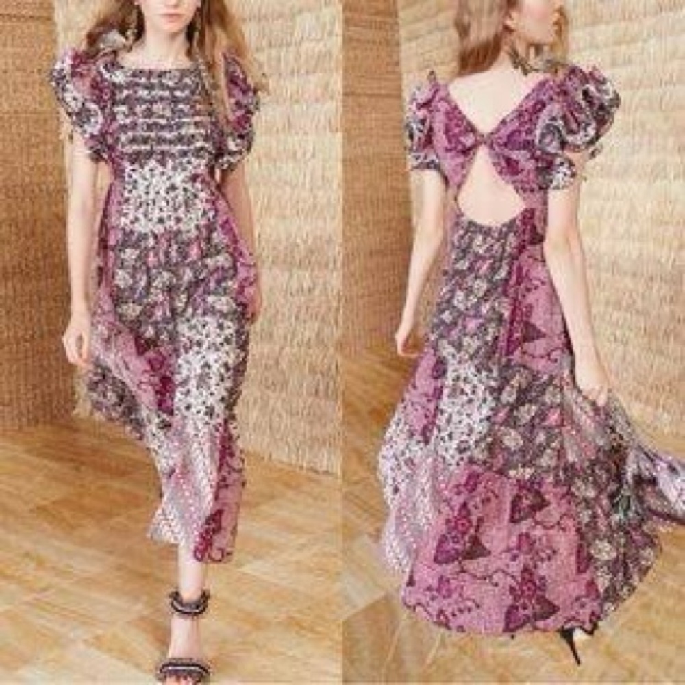 Ulla Johnson - Zoya Cutout Floral-print Cotton and Silk-Blend Madi Dress Size 6